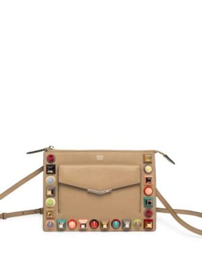 fendi multicolor studded leather pouch|Clutches & Pouches .